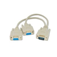 DB9 Male to 2 Ports DB9 Female Serial Cable