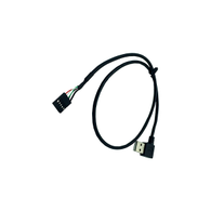 Left Angle USB 2.0 Male To 5 Pin Female Header Cable