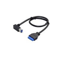 Left Angled USB 3.0 B Type To USB 3.0 20pin Motherboard Cable