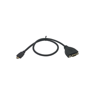 Micro HDMI Male To HDMI Female Panel Mount Cable