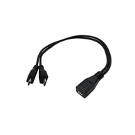Micro USB Female To 2 Micro USB Splitter Cable