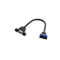 Panel Mount USB 3.0 A Female To Up Angled 20-pin Motherboard Cable