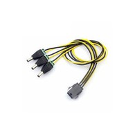 PCI-E 6pin Female To 3 Ports DC Power Male Cable