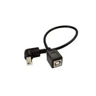 Right Angle USB 2.0 B Male To Female Printer Cable
