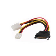 SATA 15pin Male To 4 Pin Molex And 4 Pin Power Cable