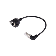 Up Angle RJ45 Male To RJ45 Female Cable With Screw Lock