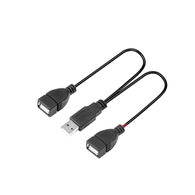 USB 2.0 A Male To 2 Dual USB A Female Splitter Cable