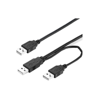 USB 2.0 A Male To 2x A Male Power Cable