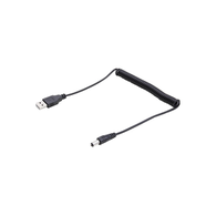 USB 2.0 A Male To DC 5.5x2.1mm Power Spring Coiled Cable