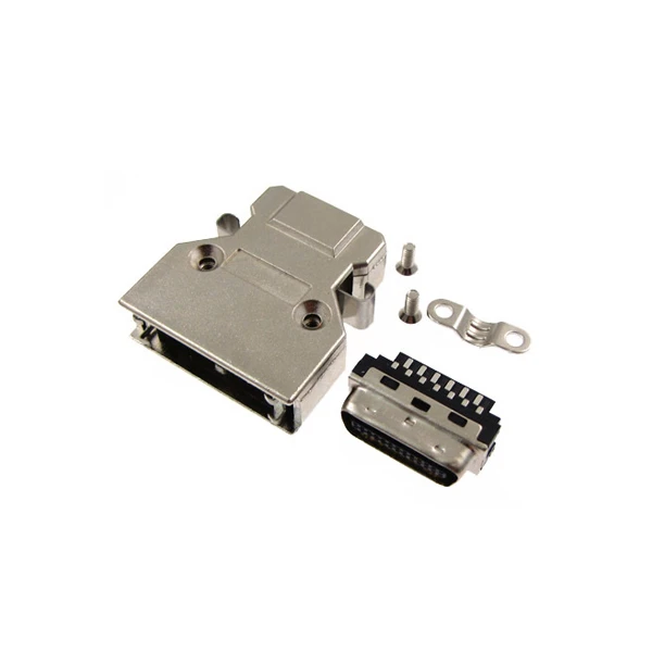 Solder Type SCSI MDR 26 pin Cable servo Connector with latch clip