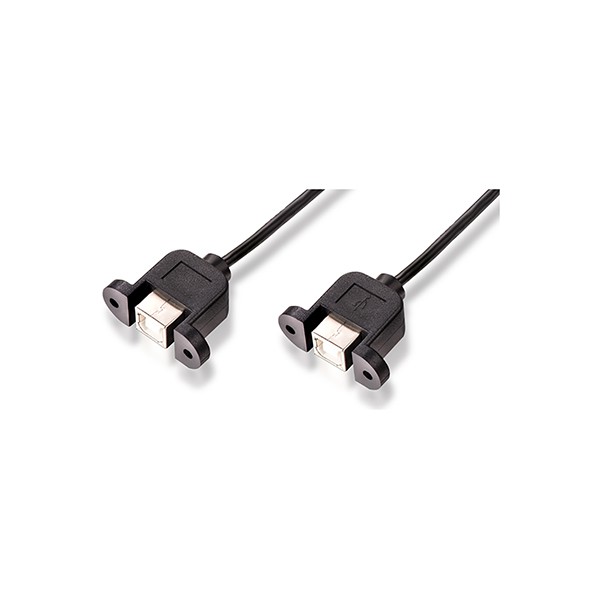 USB 2.0 B Female To Female Panel Mount Cable