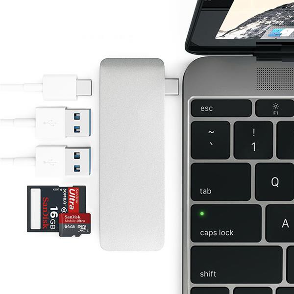 Type-C HUB with Card Reader USB3.1 Gen1 with 2 USB3.0 Ports Support OTG Function