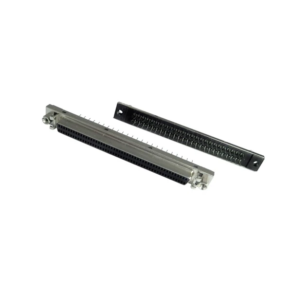 Receptacles SCSI DB 100 female connector with latch for PCB Clip Type