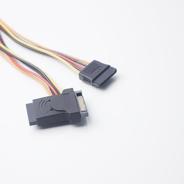 15 pin SATA male to female Power Splitter Cable