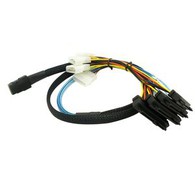 Mini SAS 36 Pin SFF-8087 To (4) SFF-8482 29 Pin With 4 SAS Power HDD Cable