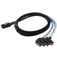 Mini SAS 36Pin SFF-8087 Male To 90 Degree 4 SATA 7Pin Female Cable