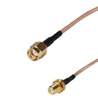 RP-SMA Male To SMA Female Bulkhead Pigtail Cable