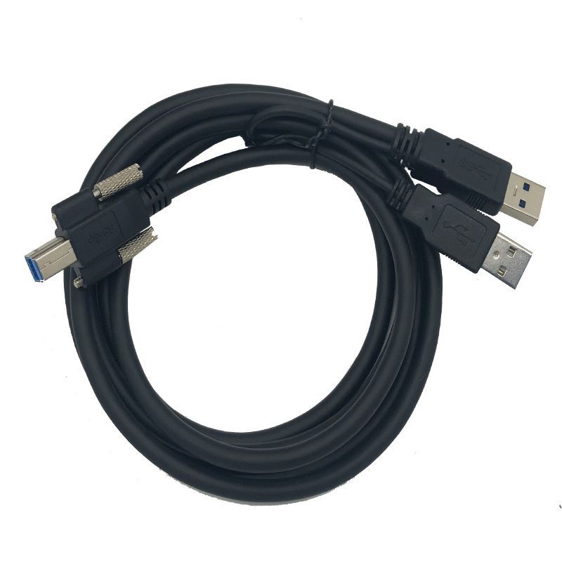 Super Speed USB 3.0 A To B Printer Y Cable With M2 Screw Locking