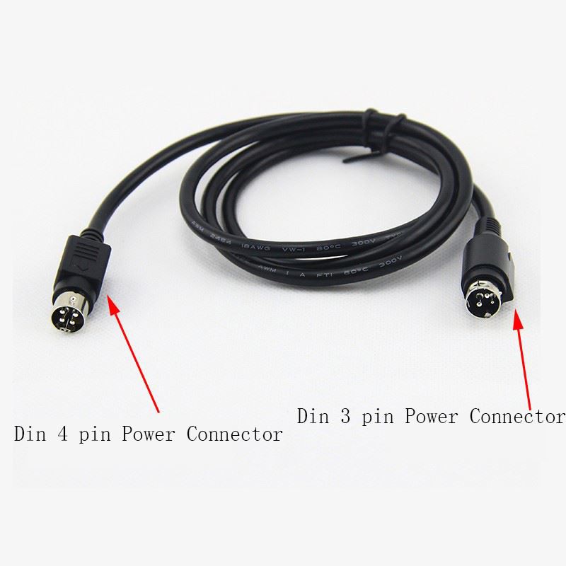 12V 3 Pin Din Male To 4 Pin Din Power Adater Cable For Epson TM Series