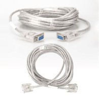 Transparent 9-Connductor RS232 Shielded Modem Cable