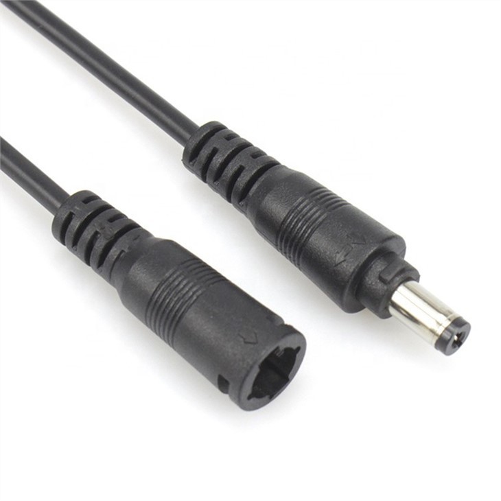 LED light 5.5mm x 2.1mm Male female to open end Cable