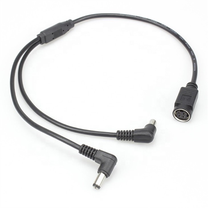 4 Pin Din To Dual 5.5 X 2.5mm DC Power Cable