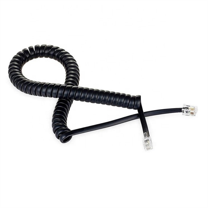 handset Landline 4P4C RJ11 telephone Coiled Cable