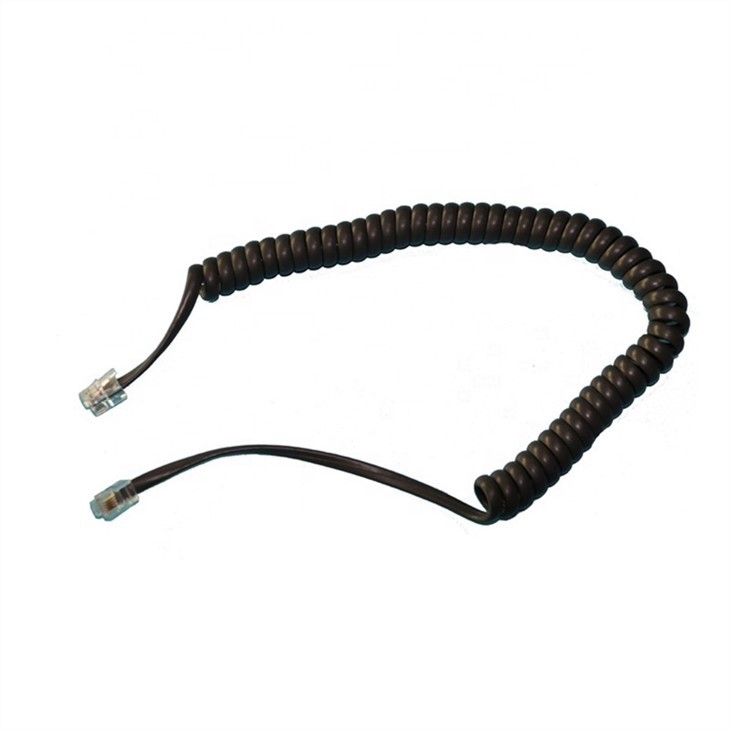 Modular 4P4CRJ11 Spiral Telephone Headset Cable