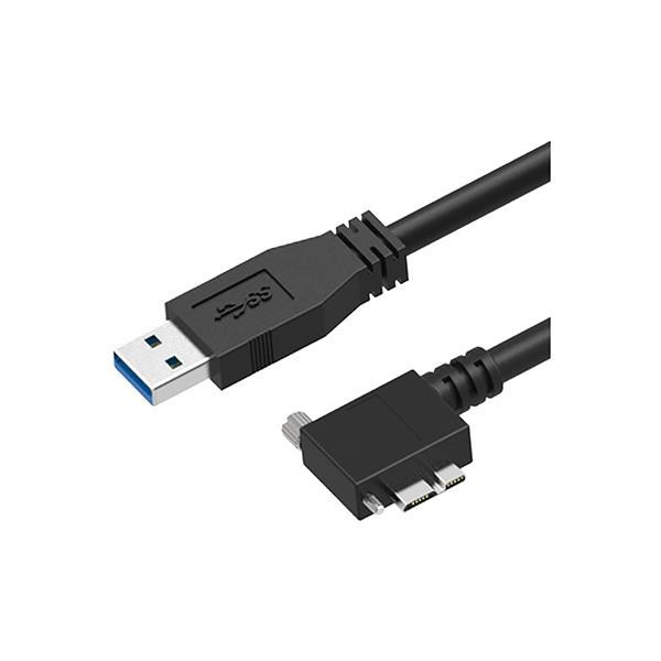 90 Degree Right Angle USB 3.0 Micro B Cable With Single Screw For Camera