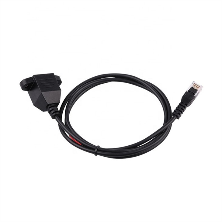 6P6C RJ12 Panel Mount Extension ethernet Cable