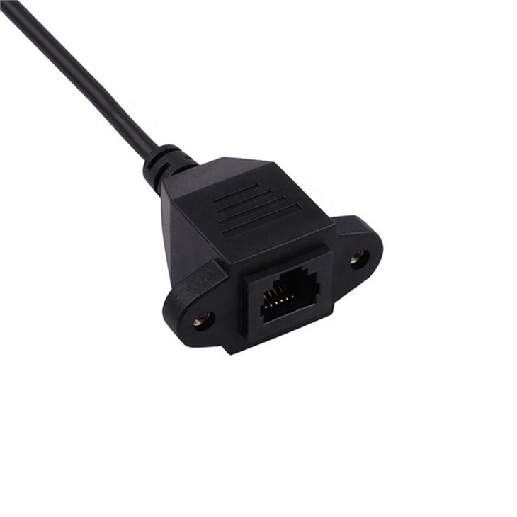 Panel Mount RJ12 Male to Female Telephone Cable