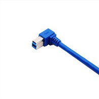 USB 3.0 B Female Panel Mount To B Male Left Angle Cable