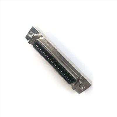 Vertical MDR 50 Pin Female PCB SCSI Connector With Latch Clip