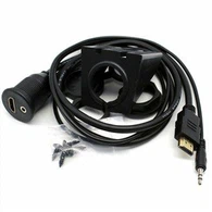 Waterproof 3.5mm HDMI Dash Flush Panel Mount Cable