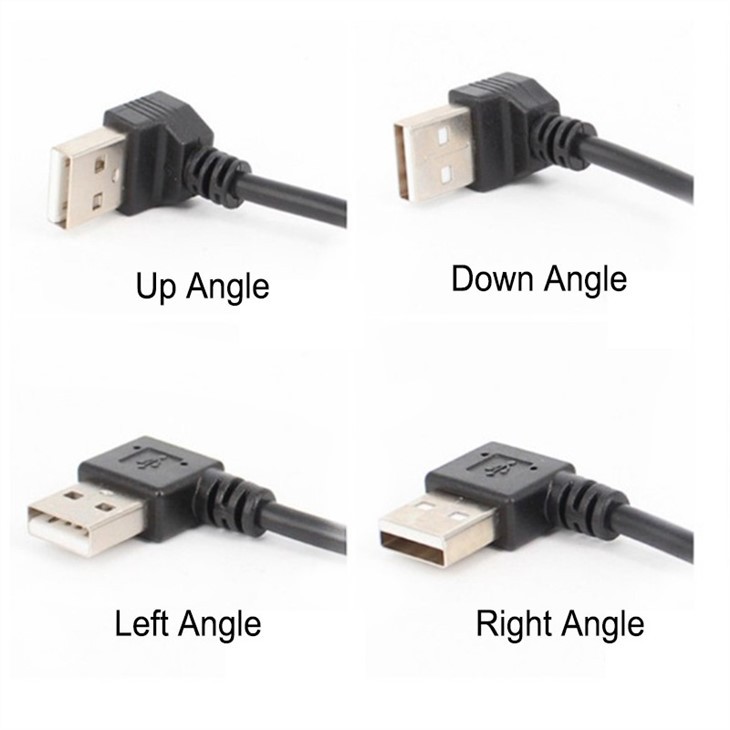 90 degree USB 2.0 A male to USB A Male UP Angled Cable