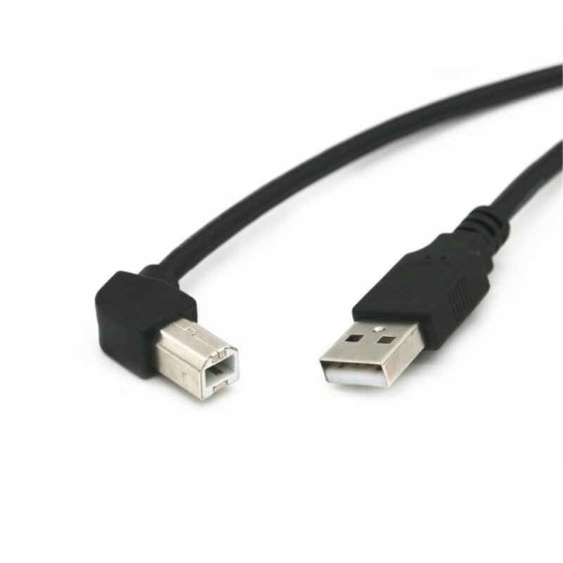 USB 2.0 A Male To B Male 45 Degree Angled Cable For Printer Scanner