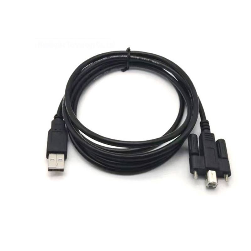 USB 2.0 A Male To USB 2.0 B Male Screws Fixed Industrial Cable For Camera Pri...