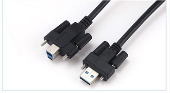 USB 3.0 A Male With Screws To B Male With Screws Dual Locking Cable For Print...